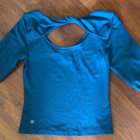 Athleta Teal Long Sleeve Women's Top - Picture 3 of 6